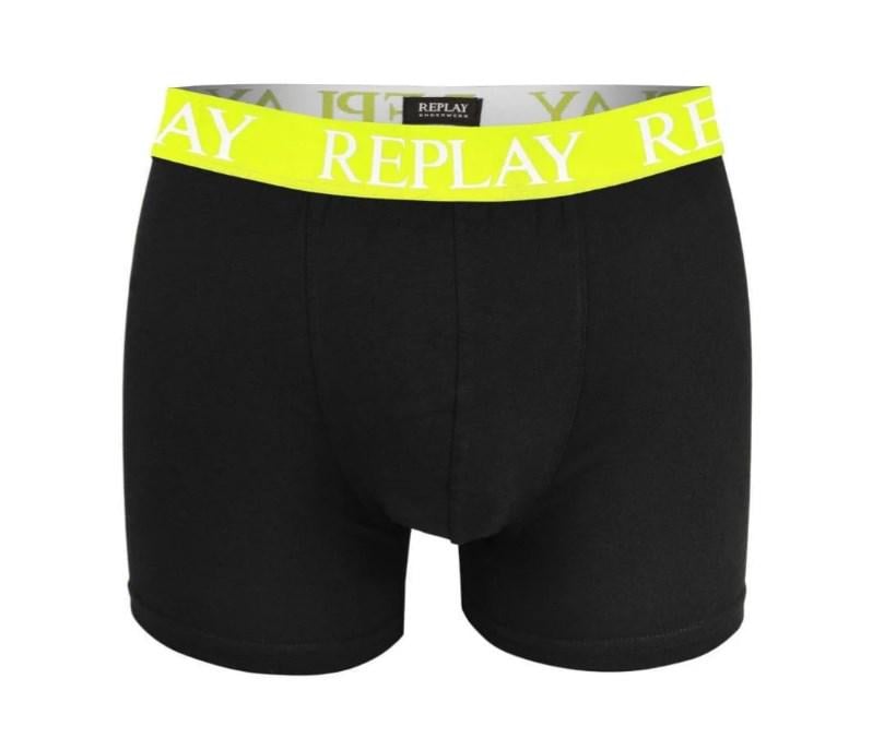 Трусы-боксеры мужские анатомические Replay 2 шт. L Черный/Желтый (555646) - фото 3