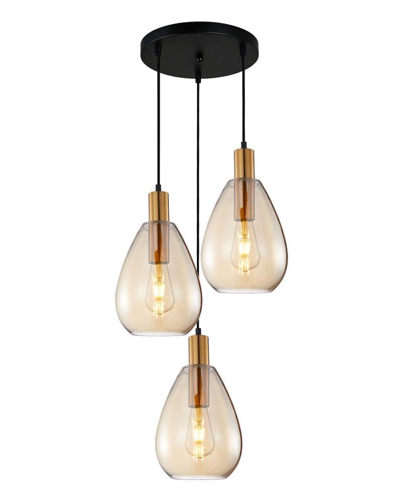 Люстра Italux PND-27812-3A-BRO-AMB Zulo E27 1x40W IP20 (24574534)