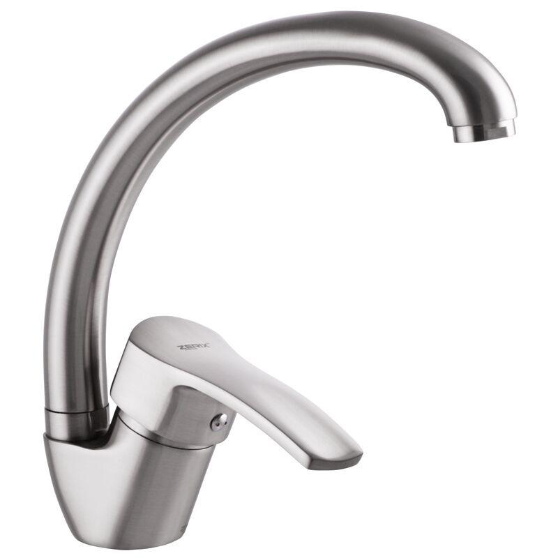 Смеситель для кухни Zerix YUB-B279 нержавеющая сталь Серый (mega1255)