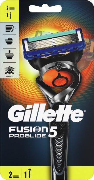 Бритва GILLETTE FUSION ProGlide Flexball 2 змінні касети (7702018390816)