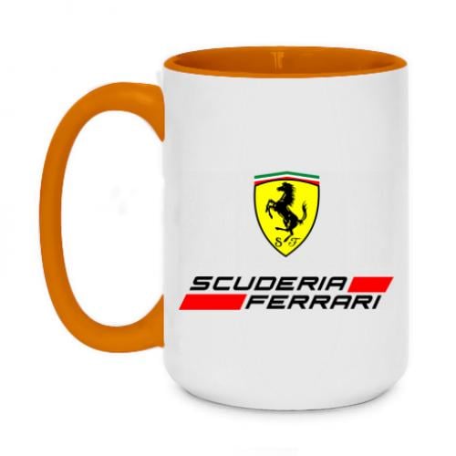Чашка двухцветная Scuderia Ferrari 420 мл Оранжевый (18646392-9-209153)
