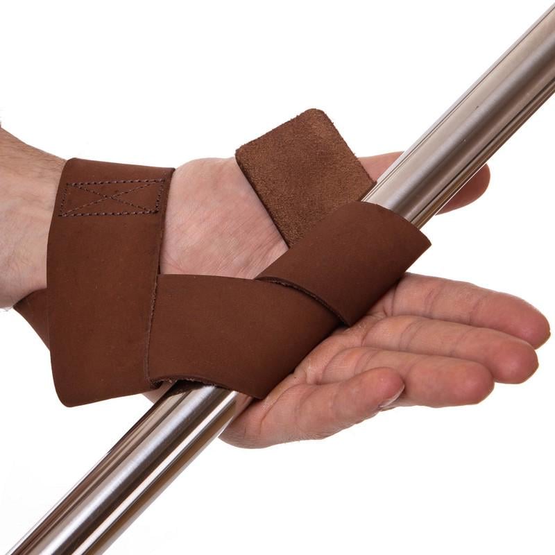 Лямки для тяги ZELART SB-165207 кожа 2 шт. Коричневый (SB-165207) - фото 2