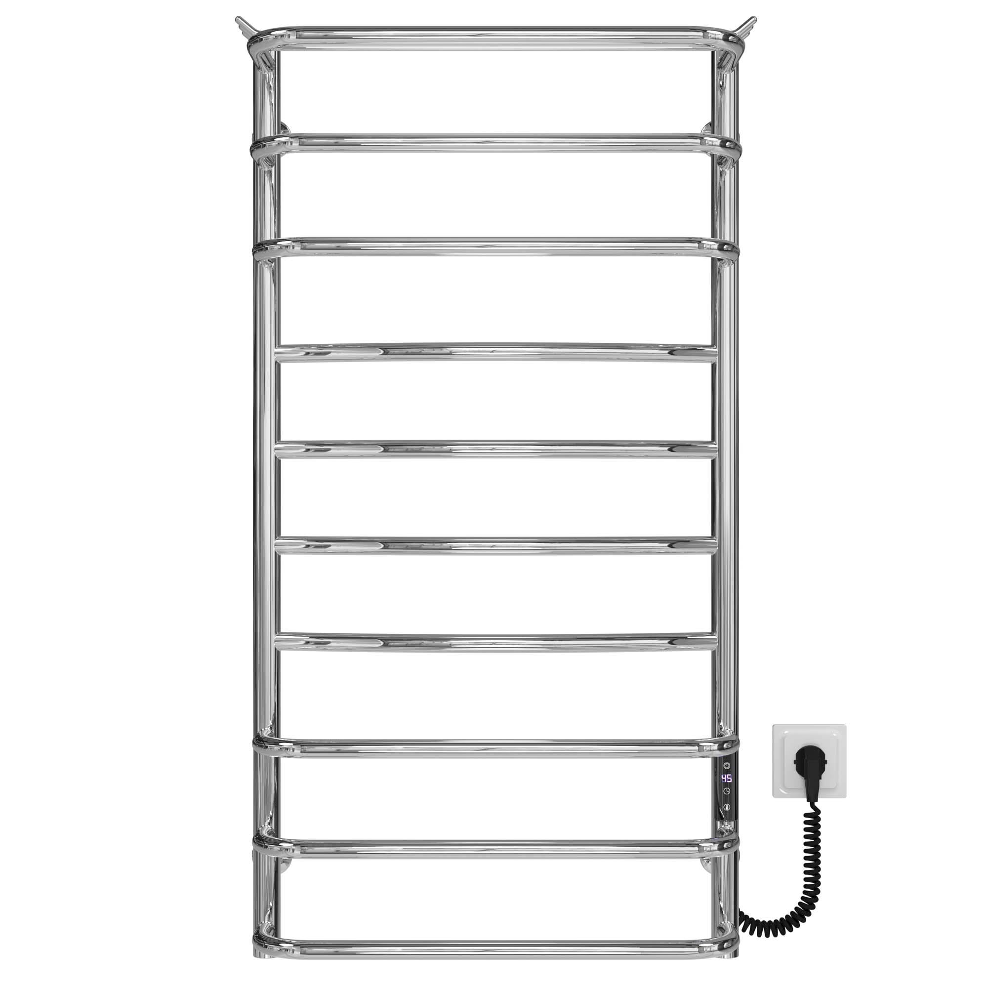 Полотенцесушитель электрический Deffi Юность П10 JD03 правое подключение нержавеющая сталь 500х1000 мм Хром (C.YU.100.50.10.E.C.R.1)