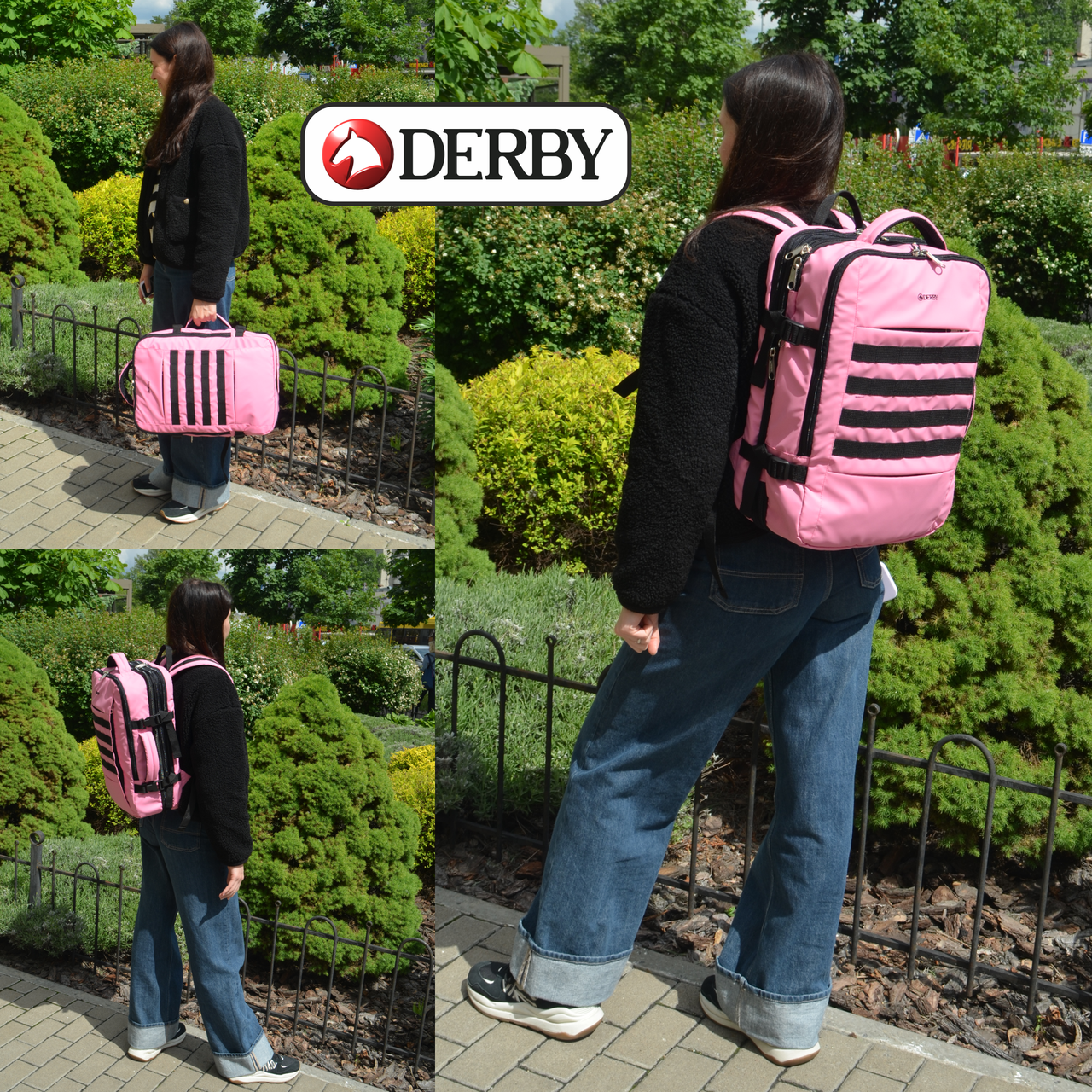Рюкзак Derby CabinPack-40 с карманом для ноутбука до 17,3" 26-40 л 50х40х20 см Розовый (2530403455) - фото 11 Рюкзак Derby CabinPack-40 с карманом для ноутбука до 17,3" 26-40 л 50х40х20 см Розовый (2530403455) - фото 11