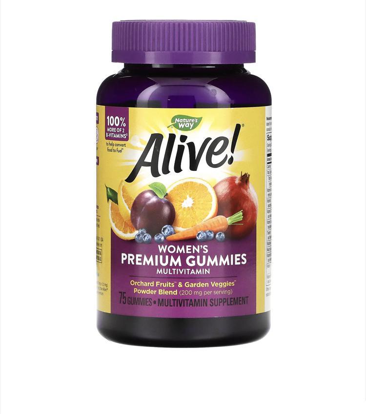 Мультивитамины Nature's Way Alive для женщин 75 жевательных таблеток (NWY-15897)