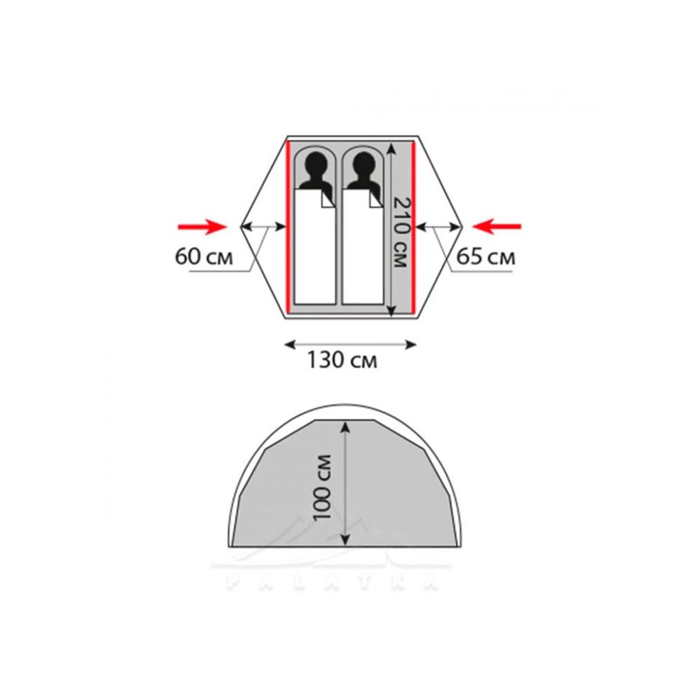 Намет Tramp Cloud 2 Si Червоний (TRT-092-red) - фото 2