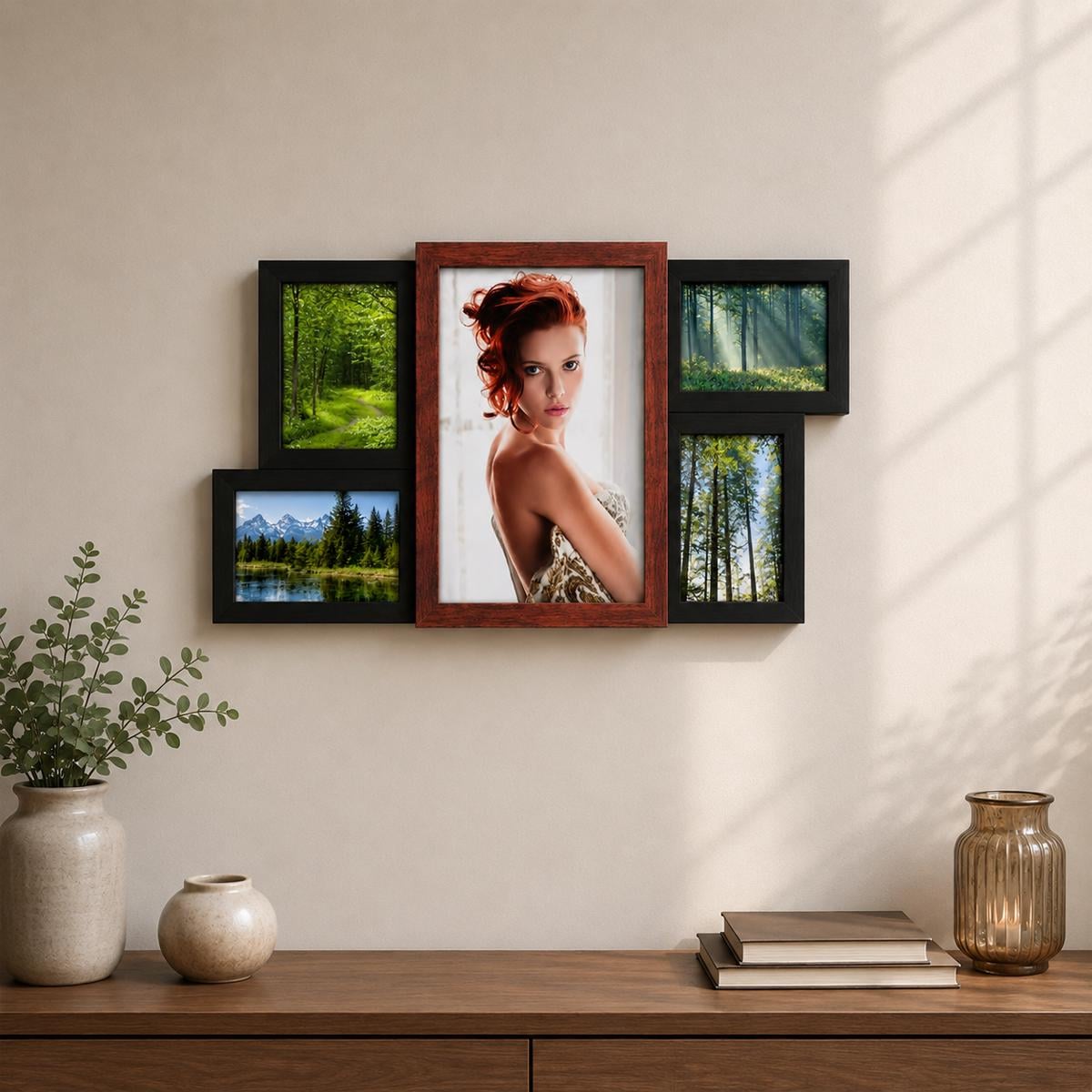 Мультирамка деревянная для 5 фото RNK Collage 5-BR-MM 10x15 см