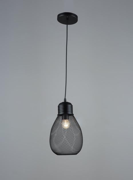 Подвесная люстра Sirius с металлическим плафоном в сетку Е27 IP20 B N5577/1Н BK 60W Черный (28687268)