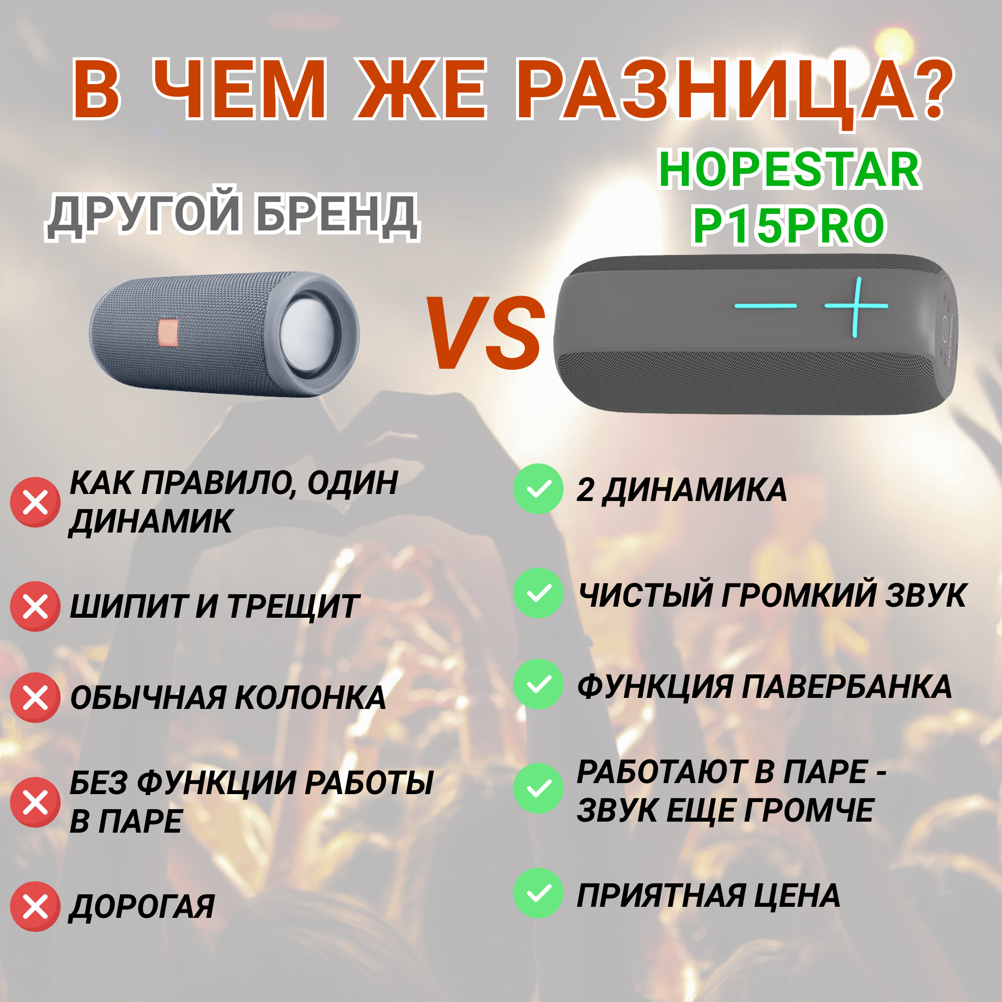 Акустическая система Hopestar P15 Pro Серый - фото 12 Акустическая система Hopestar P15 Pro Серый - фото 12