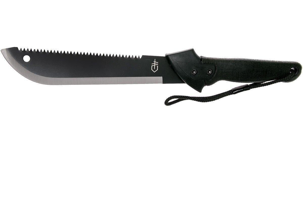 Мачете-пила с нейлоновым чехлом Gerber Gator Machete JR из высокоуглеродистой стали 27 см Черный (2564409115)
