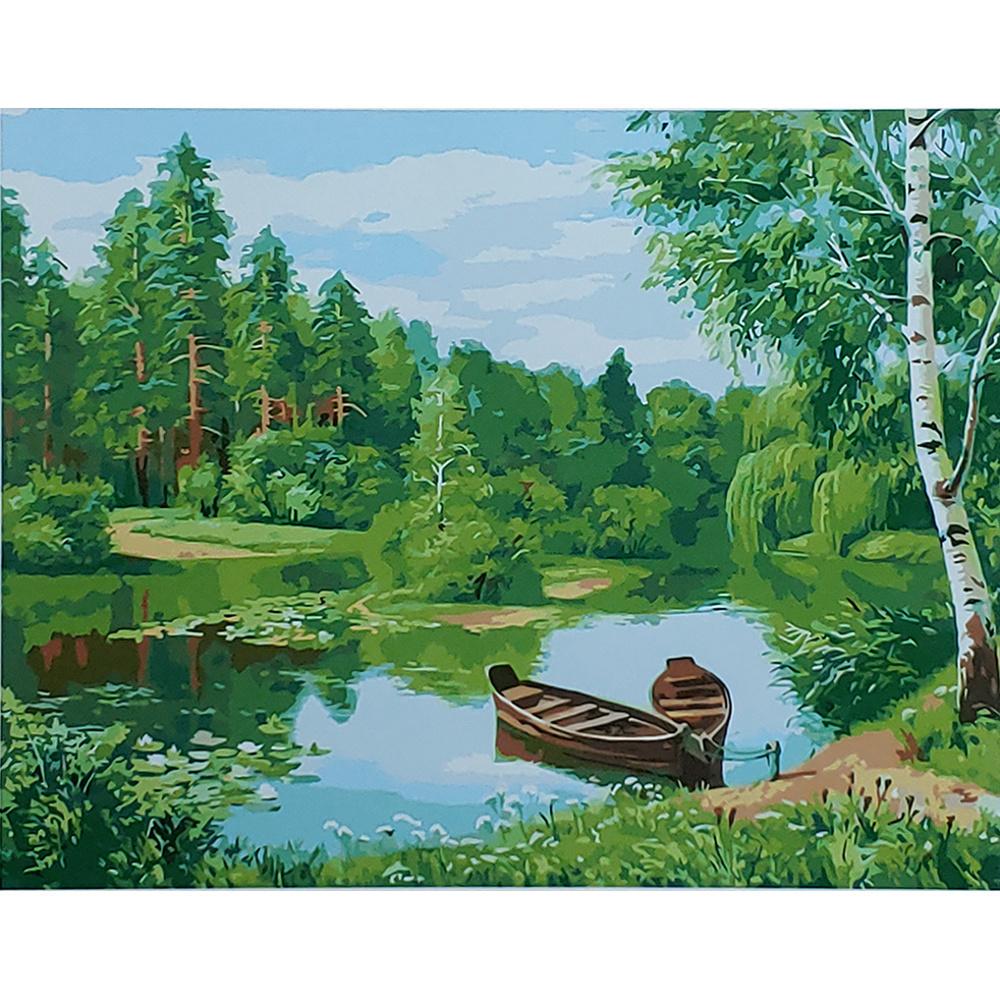 Картина по номерам Strateg Премиум Летний пейзаж 40x50 см (GS095)