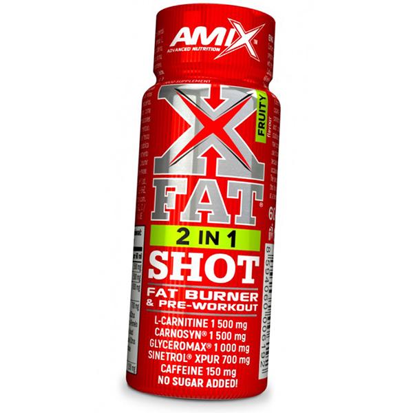 Сжигатель жира и предтренировочный комплекс Amix Nutrition XFat Shot 60 мл Фруктовый (02135014)