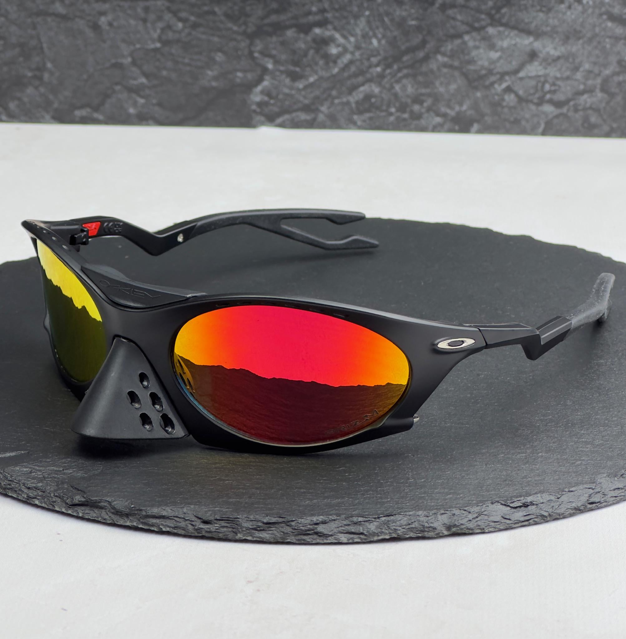 Солнцезащитные очки Oakley Plantaris спортивные с линзой Prizm Ruby поляризация вело мужские Черный