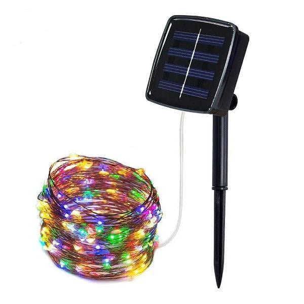 Гирлянда уличная с солнечной панелью Капля росы 100LED 10 м RGB (16911)