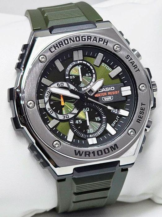 Наручные часы мужские Casio MWA-300H-3A Chronograph Casio Collection с водозащитой 100 м Зеленый (2901604213)