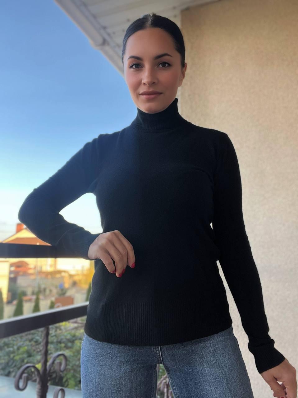 Гольф жіночий A-N 202 водолазка високе горло OS Чорний (3027) - фото 6