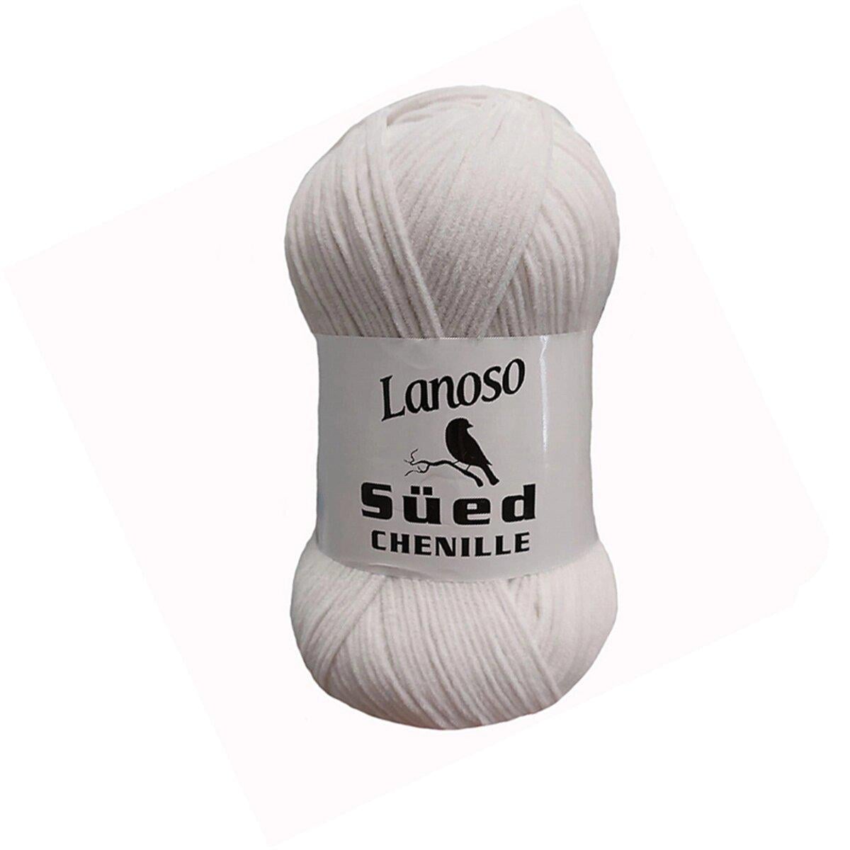 Пряжа Lanoso Sued Chenille 955 білий (3277)
