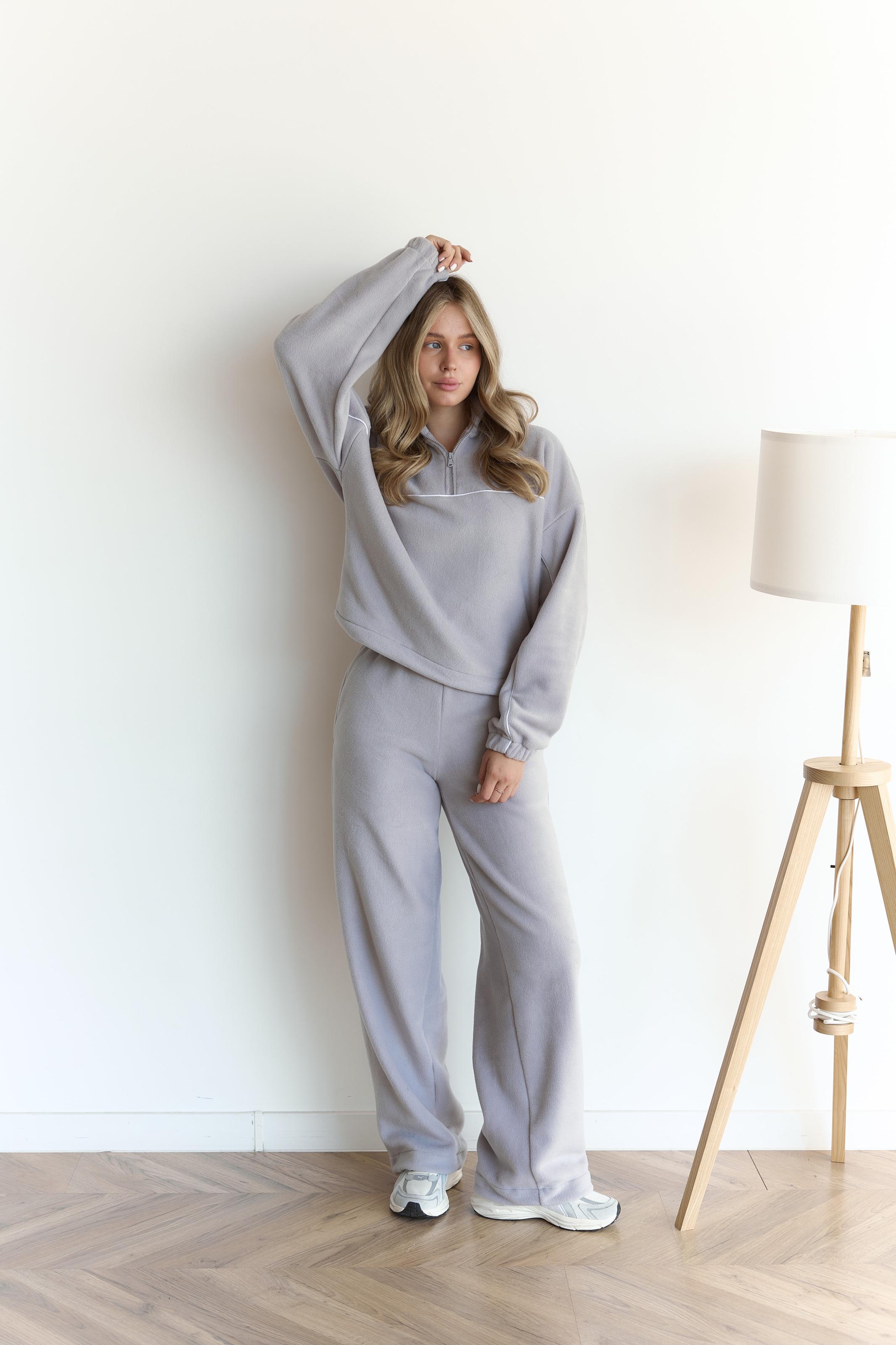 Костюм флісовий FLOW 3XL Світло-сірий (10104XXXL) - фото 2 Костюм флісовий FLOW 3XL Світло-сірий (10104XXXL) - фото 2