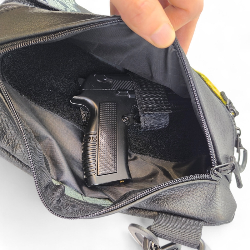 Сумка-кобура 6805 натуральная кожа Black (tf6805) - фото 6 Сумка-кобура 6805 натуральная кожа Black (tf6805) - фото 6