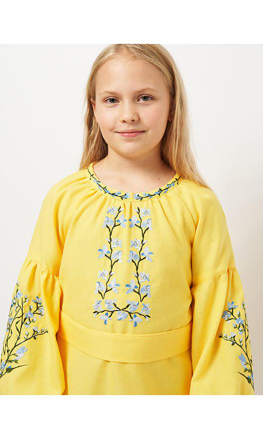 Сукня-вишиванка дитяча Вишиваночка р. 152 Жовтий (829-8) - фото 3 Сукня-вишиванка дитяча Вишиваночка р. 152 Жовтий (829-8) - фото 3