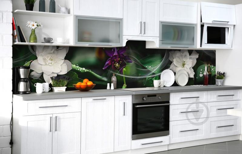 Скинали на кухню Zatarga «Меж двух огней» 600х2500 мм виниловая 3Д наклейка кухонный фартук самоклеящаяся