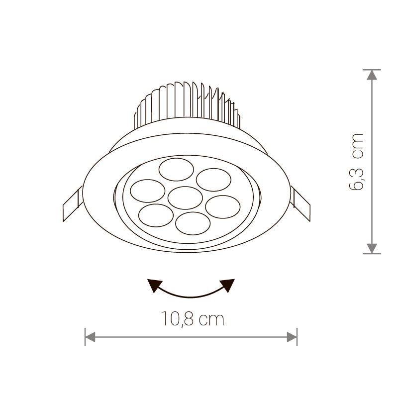 Светильник типа Downlight Nowodvorski Downlight Led 6823 Silver - фото 2