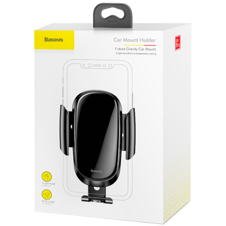 Автотримач на дефлектор BASEUS Future Gravity Car Mount Holder Чорний (SUYL-WL01) - фото 6 Автотримач на дефлектор BASEUS Future Gravity Car Mount Holder Чорний (SUYL-WL01) - фото 6