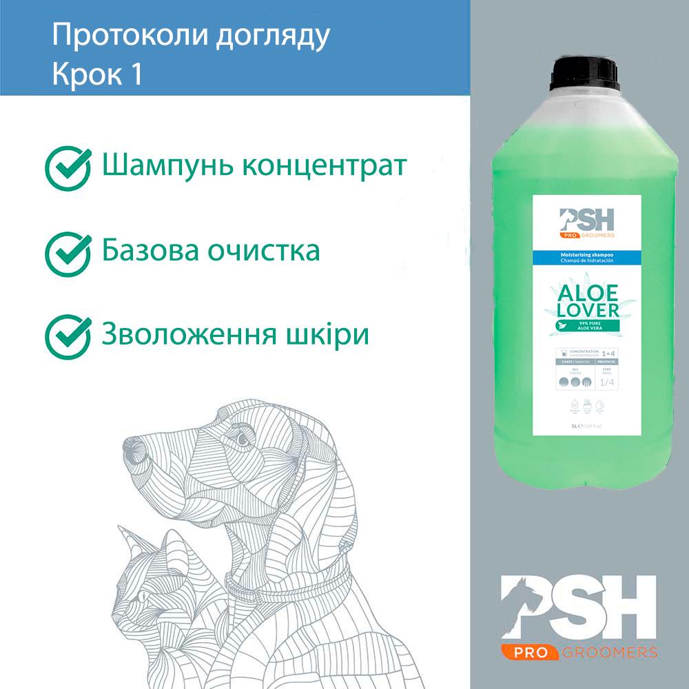 Шампунь для собак PSH Aloe Lover увлажняющий концентрат 5 л (14898217) - фото 2 Шампунь для собак PSH Aloe Lover увлажняющий концентрат 5 л (14898217) - фото 2