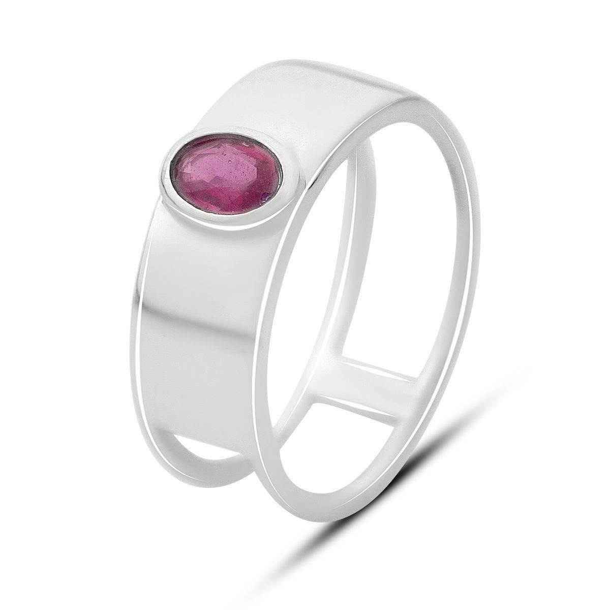 Кольцо серебряное Tiva с натуральным рубином 0,5 ct 4,28 г р. 19 (2165262)