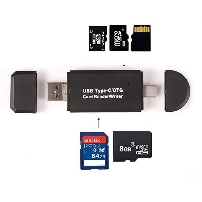 Картридер USB 2,0 OTG/Type-C/MicroSD/MicroUSB/SD 5в1 для телефону та ноутбука - фото 2