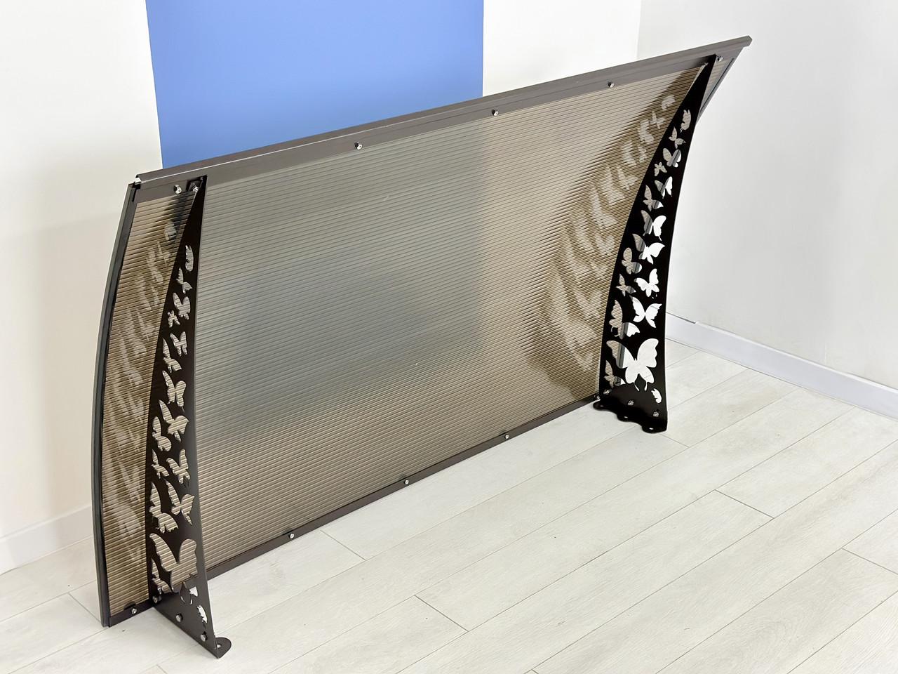 Навес-козырек Prime Бабочки сотовый поликарбонат 8 мм 150х100 см (2042408) - фото 7