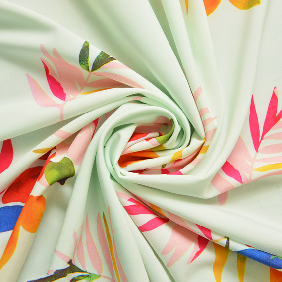 Ткань плательная IDEIA Супер Софт флора/папоротник 1,4 м Мятный (2200004107875)