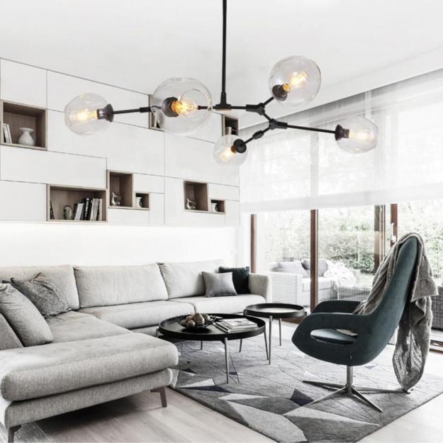 Люстра Glass 5P Black/Clear (031124-SHL)