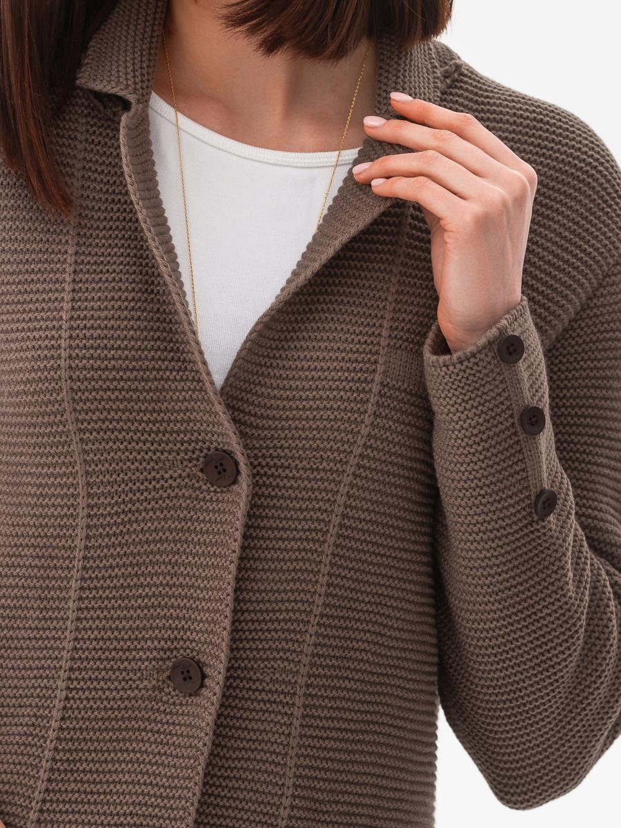 Пиджак женский рельефной вязки SVTR р.42-50 Капучино (569) - фото 9 Пиджак женский рельефной вязки SVTR р.42-50 Капучино (569) - фото 9