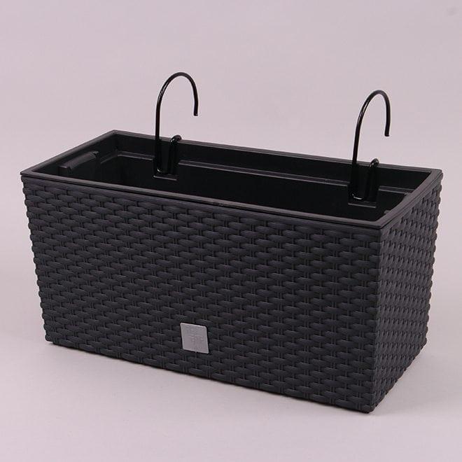 Ящик для цветов подвесной балконный Prosperplast Rato Case 40 см Антрацит (DRC400W-S433)