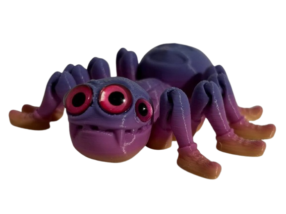 Дитяча ігрова фігурка 3D Павук 8 см Фіолетовий (1652)