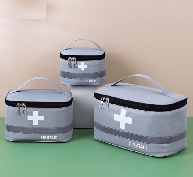 Аптечка-сумка FirstAid для зберігання медикаментів 14х10х10 см Сірий (ОДЛ-48-12) - фото 3 Аптечка-сумка FirstAid для зберігання медикаментів 14х10х10 см Сірий (ОДЛ-48-12) - фото 3