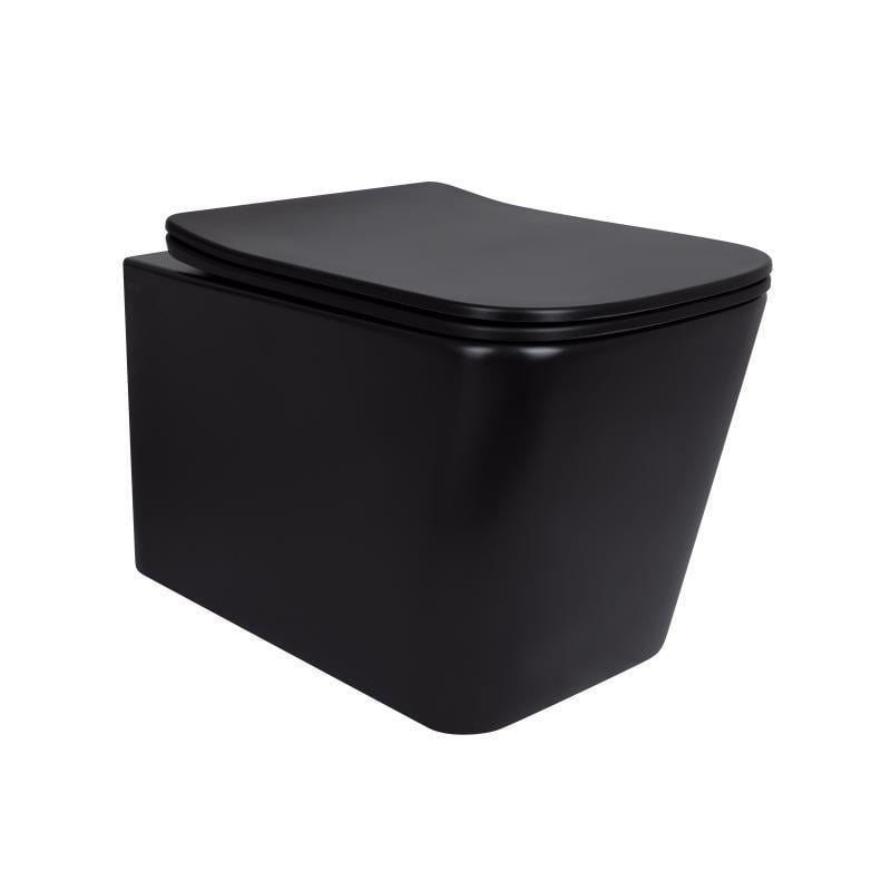 Унітаз підвісний Qtap 490x365x325 Tern New Ultra Quiet сидіння Slim Duroplast/Soft-close/Quick relase мм Black Matt (SD00052572)