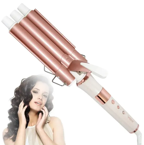 Плойка для волос VGR 3 волны 100–240 В, 50/60 Гц