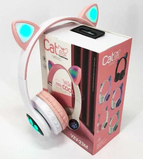 Навушники дитячі бездротові Bluetooth Cat Ear VZV-23M з котячими вушками Рожевий (2080441252) - фото 4