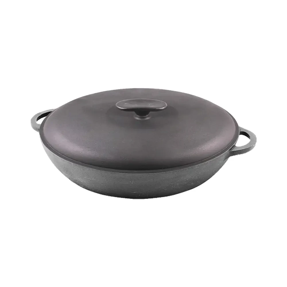 Сковорода Жарівня Ситон 30 см чавунна з чавунною кришкою - фото 5