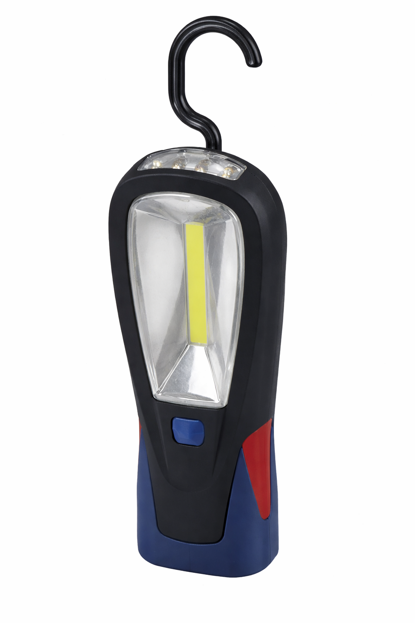 Фонарик COB 4 LED с магнитом и крючком BM3504 на батарейках (1737257099)
