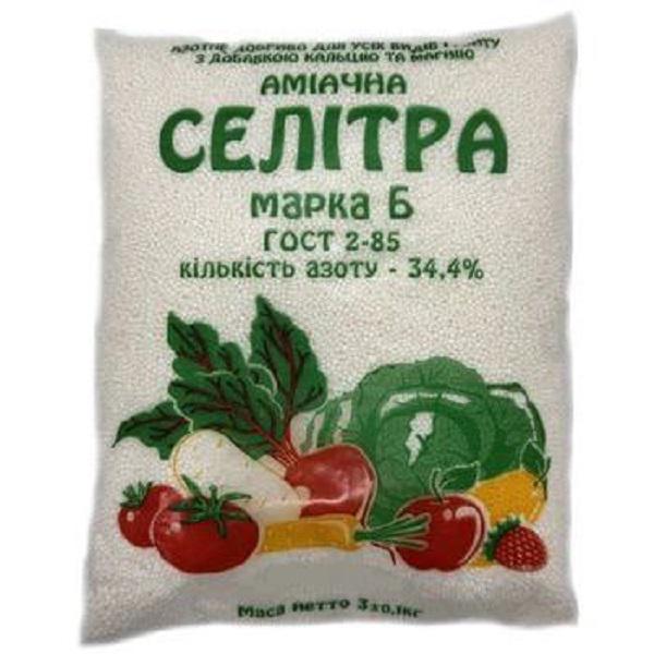 Удобрение минеральное Селитра аммиачная N 34,4% 3 кг (1427487307)