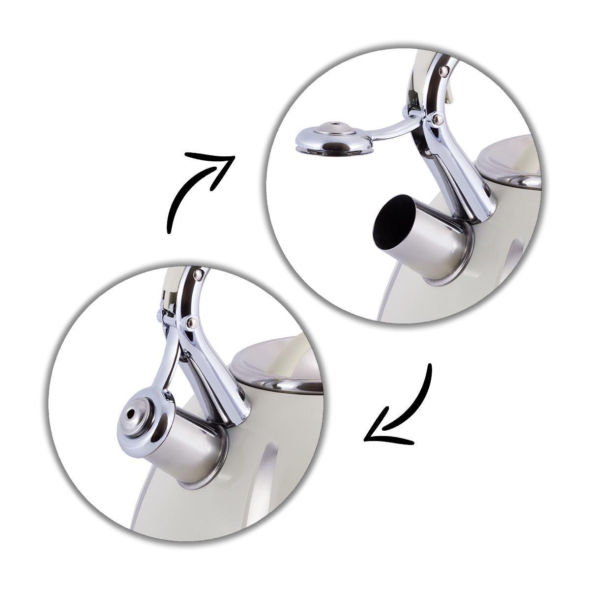 Чайник зі свистком Kamille KM-0691А із нержавіючої сталі 3 л Бежевий (150-84-0691А.1) - фото 7 Чайник зі свистком Kamille KM-0691А із нержавіючої сталі 3 л Бежевий (150-84-0691А.1) - фото 7