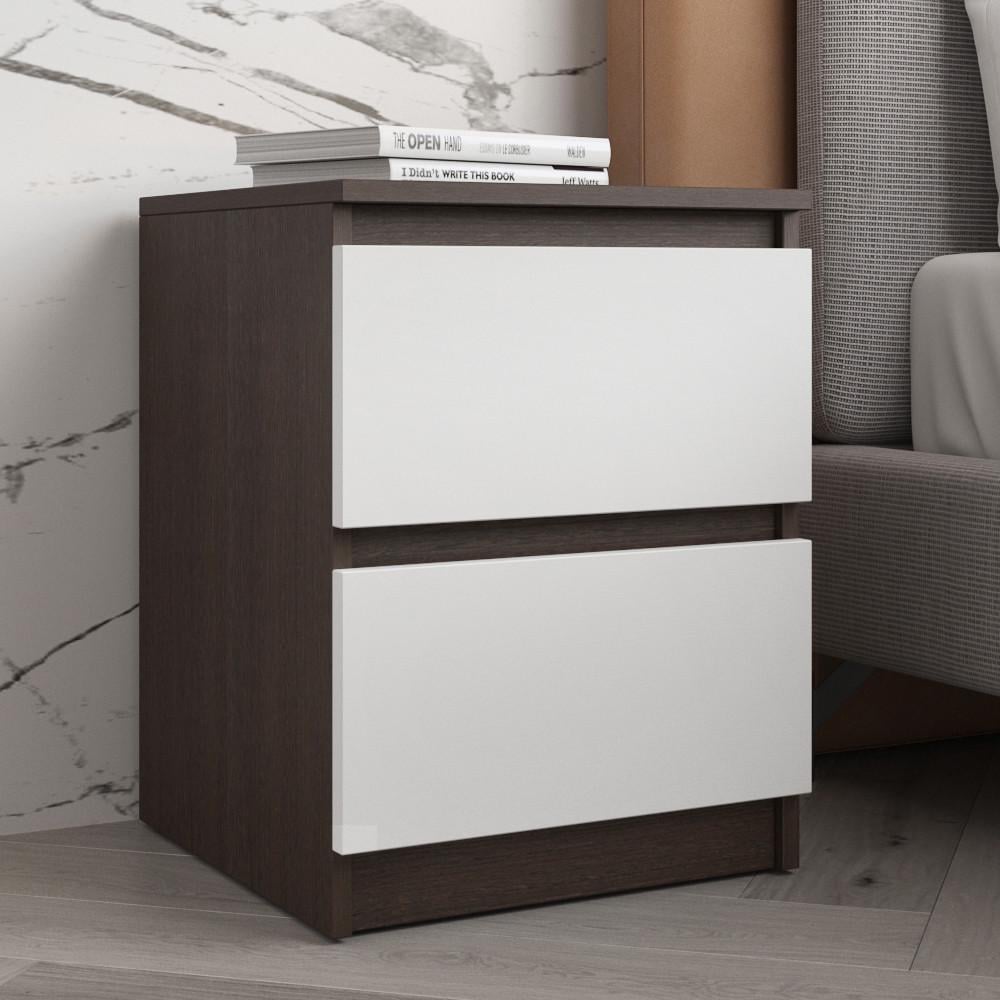 Тумба прикроватная Вайс R-5 402х400х530 мм Венге Темный/Белый фасад (30731177) - фото 1 Тумба прикроватная Вайс R-5 402х400х530 мм Венге Темный/Белый фасад (30731177) - фото 1