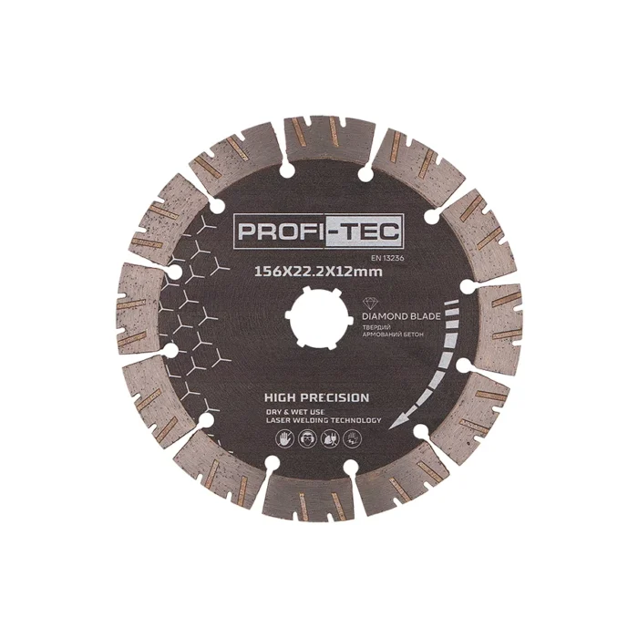 Алмазний диск PROFI-TEC High-precision для штроборіза PWC156 156×22,2×1,2 мм (007725)
