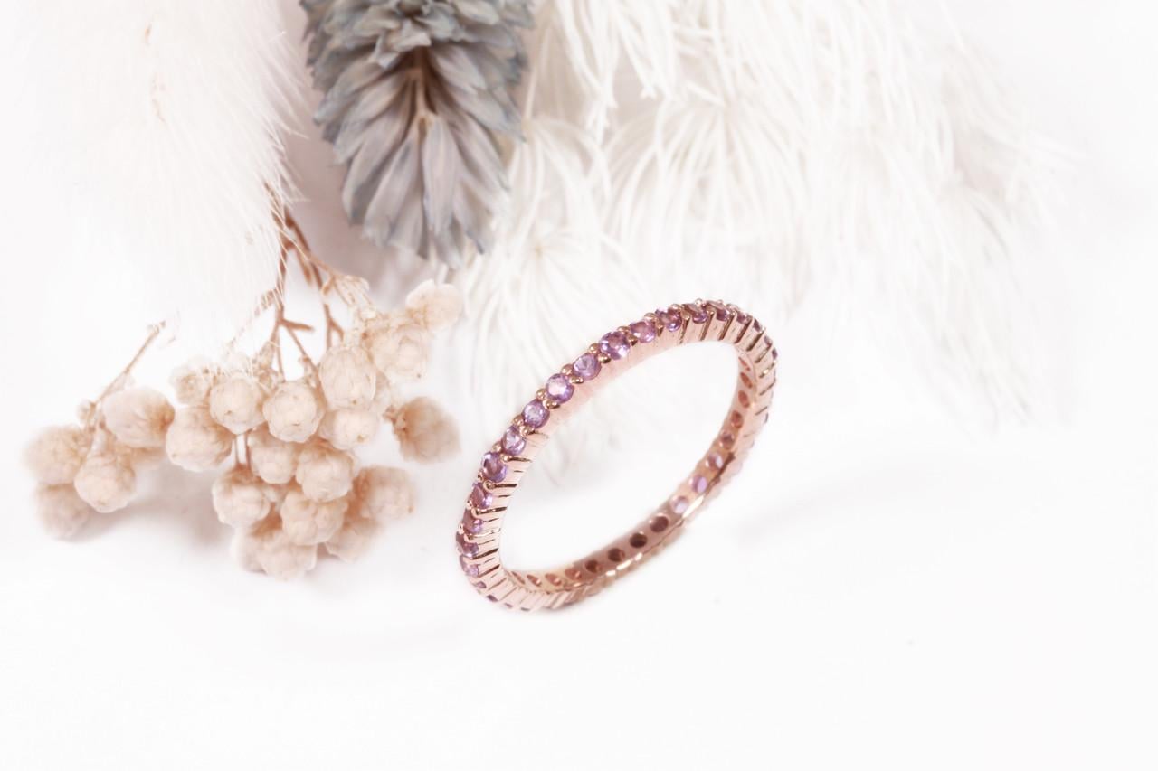 Кільце із червоного золота з аметистами (2243957866)