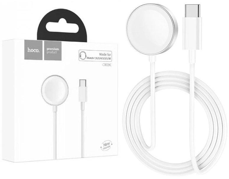 Устройство зарядное беспроводное Hoco CW39C з кабелем Type-C 2,5W White (36948)