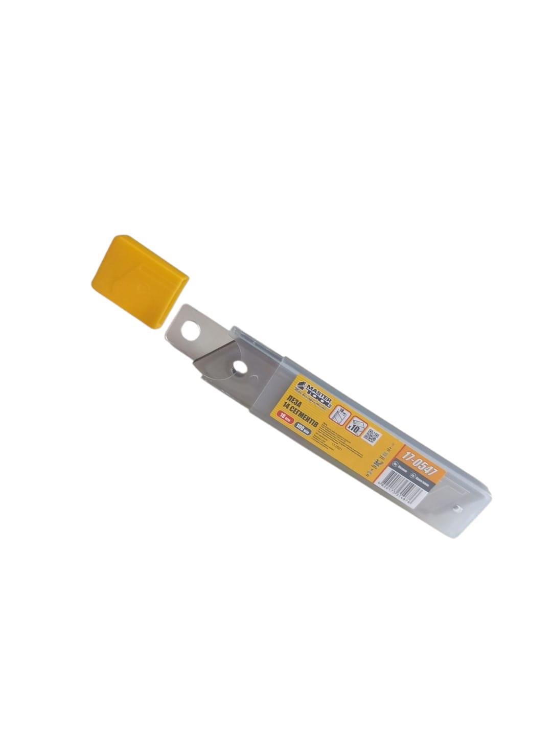 Лезвие MASTERTOOL 18 мм 14 сегментов 17-0547 10 шт. (26851942) - фото 2 Лезвие MASTERTOOL 18 мм 14 сегментов 17-0547 10 шт. (26851942) - фото 2