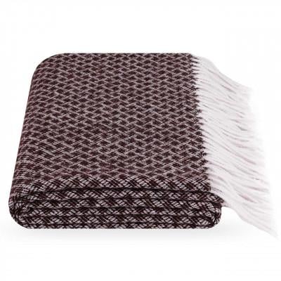 Плед рута 130х180 см Коричневий - фото 1